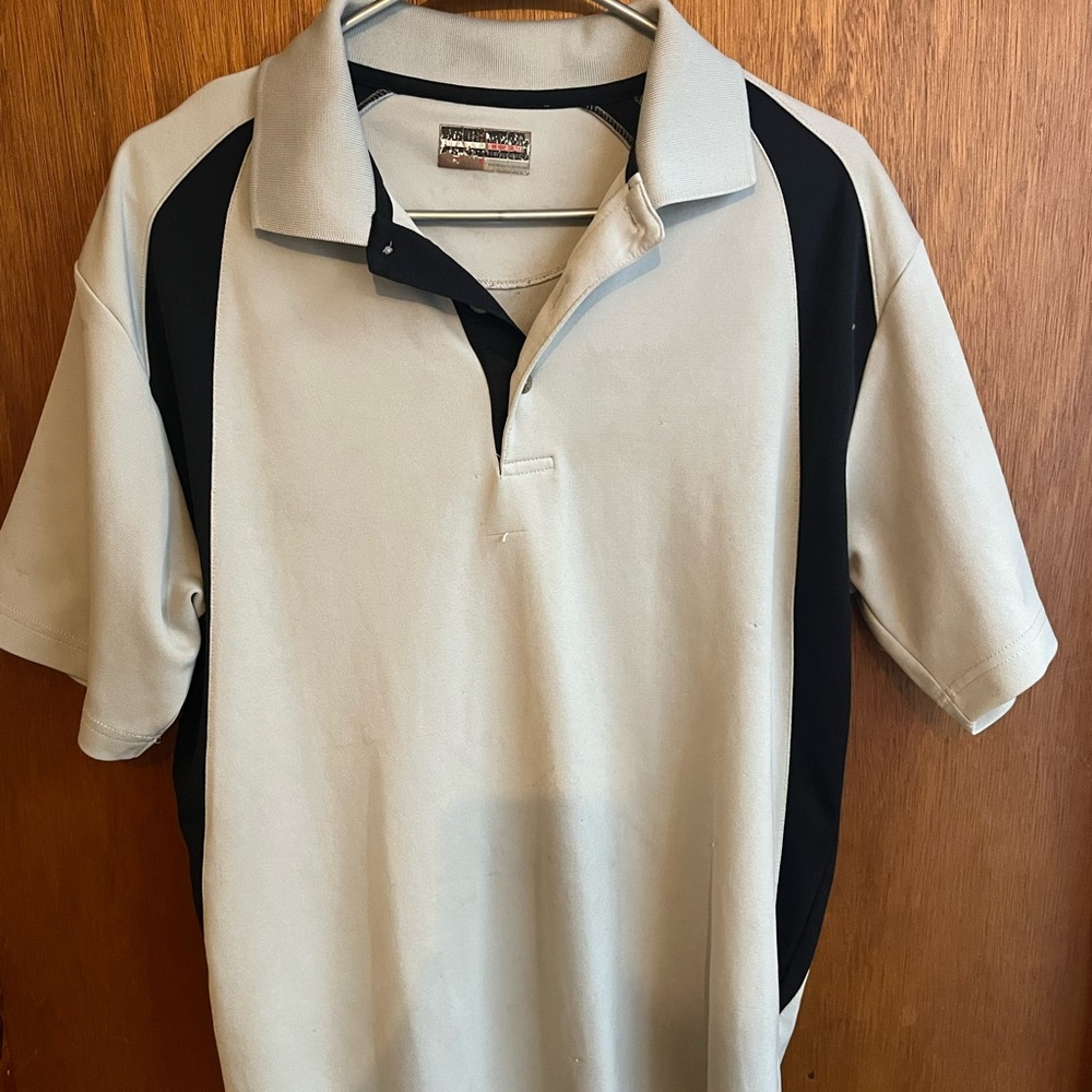 Grand Slam Men’s Polo Grey/Black Size Large